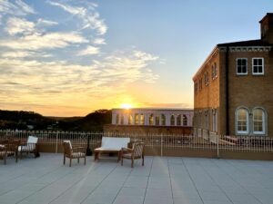 Crazy – Rooftop deck perfect for sunsets, concerts and parties at the Crazy Water Hotel in Mineral Wells. (Photo by Courtney Dabney)