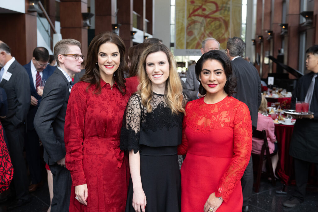 Ann Ayre, Heather Almond, Elia Gabbinelli at the University of Houston Moores School of Music Moores Society fall luncheon