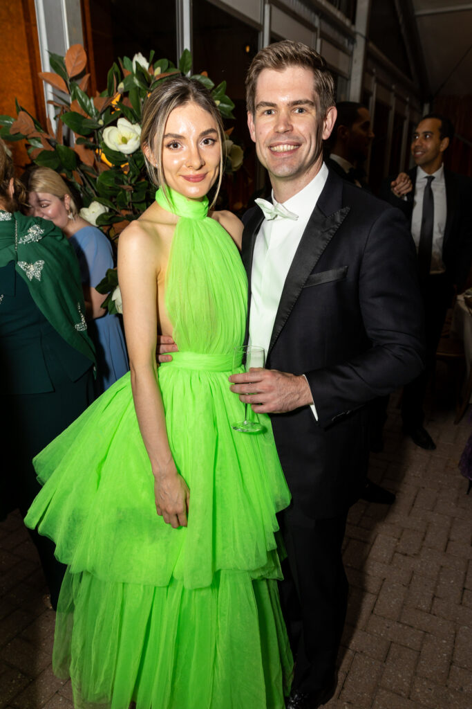 Denise Reyes, Matt Healey at the black-tie dinner following Houston Grand Opera's world premiere of 'Intelligence.'