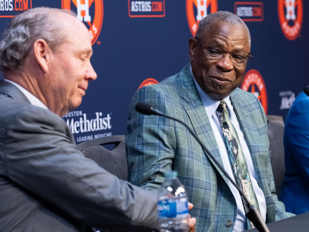 Jim Crane and Dusty Baker have a lot of mutual respect for each other. (Photo by F. Carter Smith)