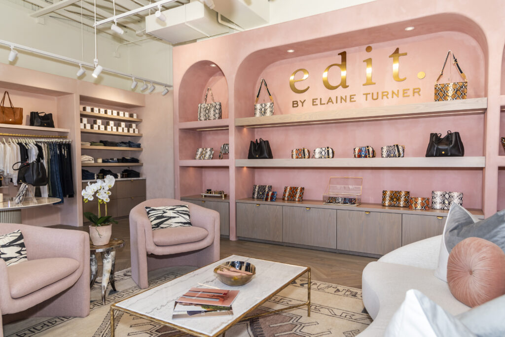 The Edit by Elaine Turner space invites guests to linger. Photo by Toman Imagery.