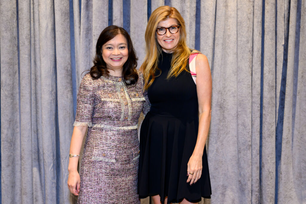 Erin Asprec, Connie Britton at Memorial Hermann Foundation's annual Razzle Dazzle luncheon at the Post Oak Hotel (Photo by Michelle Watson) 