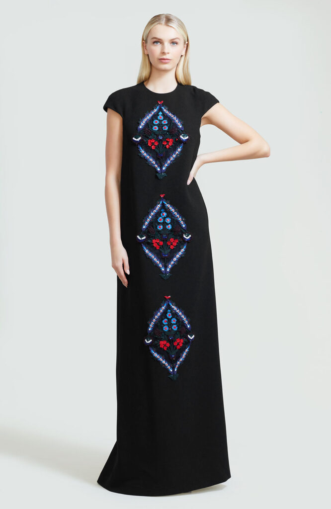 Lela Rose’s gorgeous dresses are perfect for any black-tie occasion.