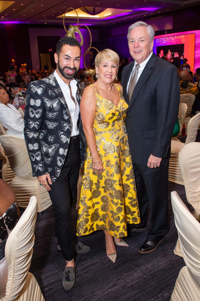 Fady Armanious, Donna & Norman Lewis at the Linda Lorelle Scholarship Fund 'Paying It Forward' gala. (Photo by Jacob Power)