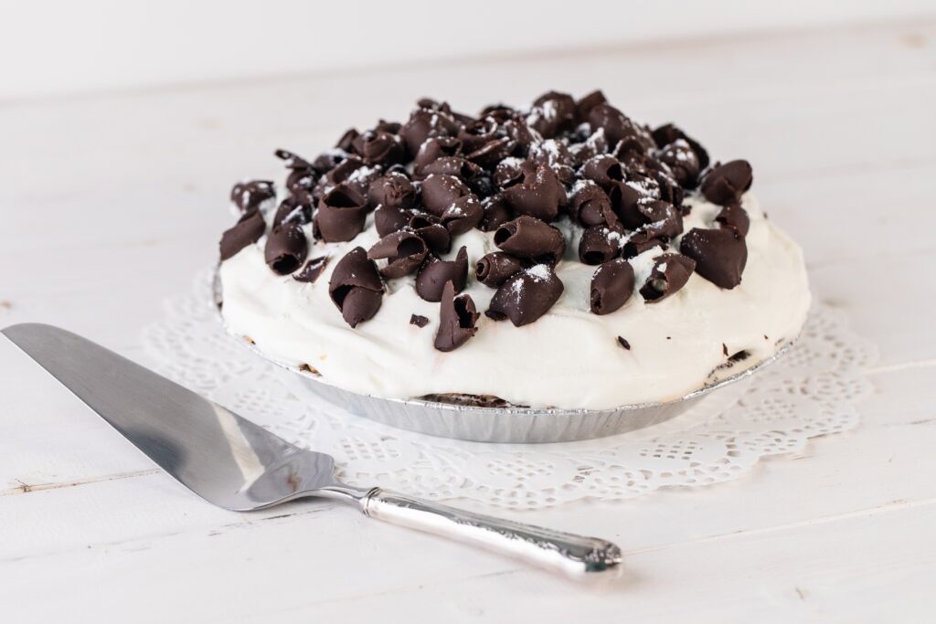 One of the new menu additions at Dessert Gallery is the classic chilled French silk pie made with an Oreo cookie crust. (Photo by Becca Wright)