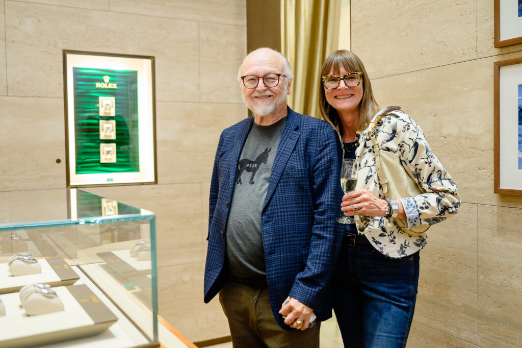Gus Kopriva, Tanja Peterson at The Orange Show Gala kickoff at deBoulle (Photo by Si Vo Photography)