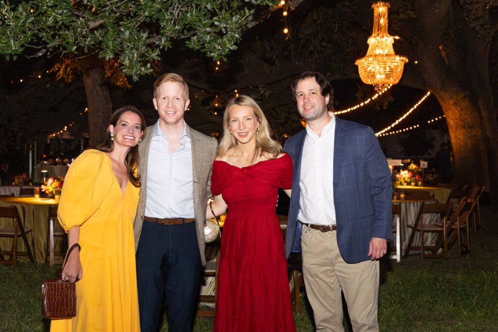 Holly Hughes, Conor McEvily, Elizabeth & Hunter Wakefield at The Menil Collection's Party in the Park (Photo by Lawrence Elizabeth Knox)