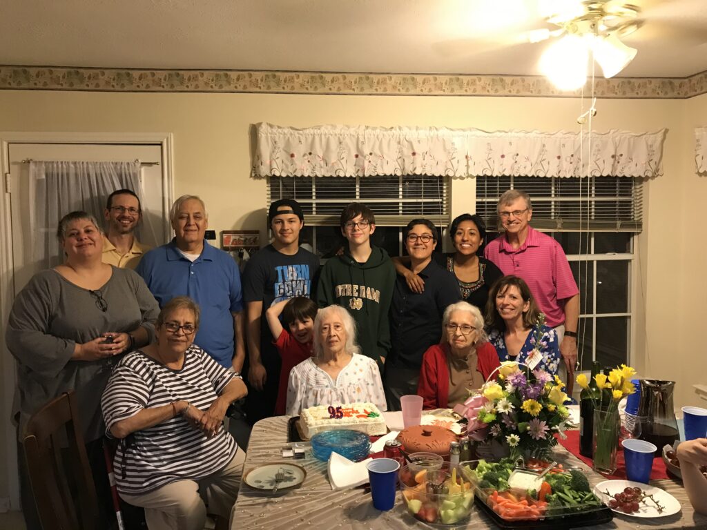 Alice Valdez (left, seated) with family (Courtesy Clarissa Valdez)