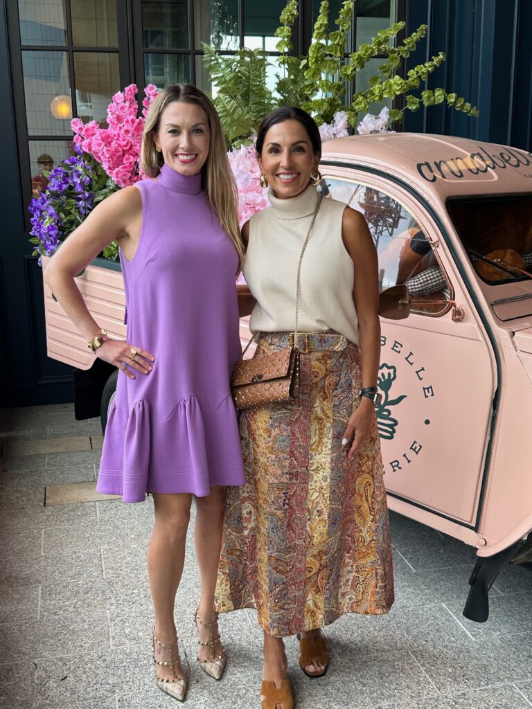 Ashley Sloan, Julie Longoria Chen at the Annabelle Brasserie first look luncheon in Autry Park (Photo by Shelby Hodge)