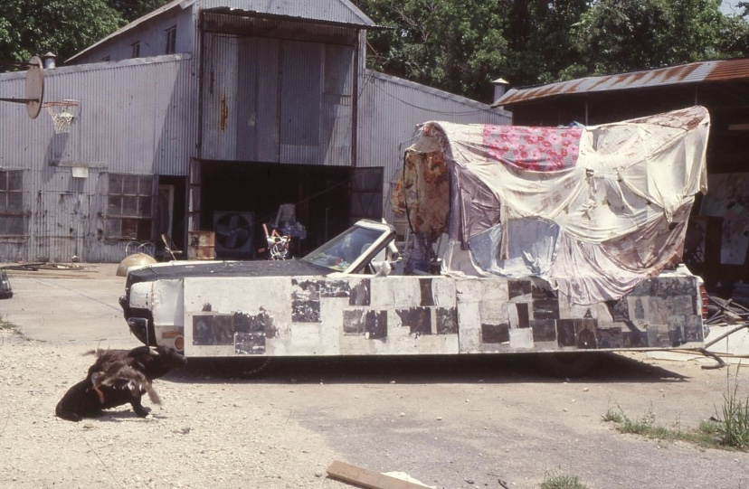 The Zocalo/TemplO space often housed art cars and other unique vehicles. (Courtesy Nestor Topchy)