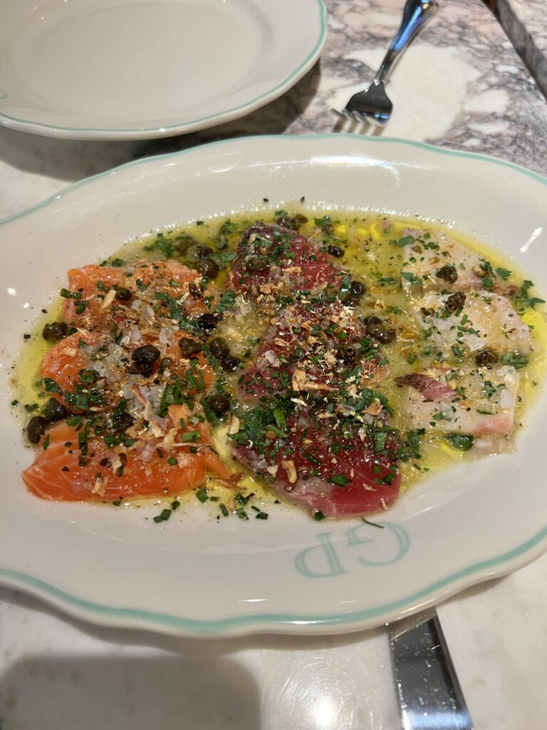 Green Point serves a great crudo plate on Knox Street. (Photo by Megan Ziots)