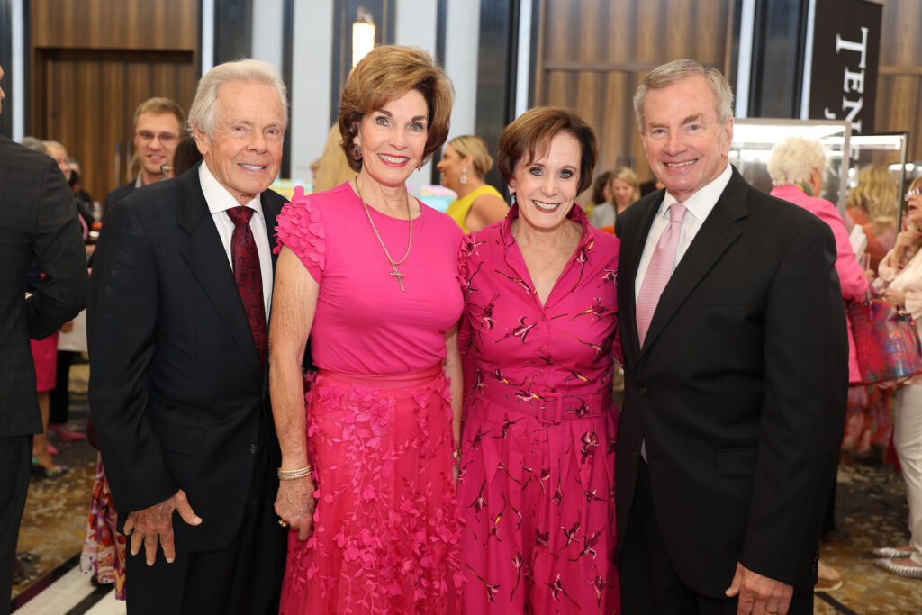 Jim & Sherry Smith, Nina & Ed Hendee at Memorial Hermann Foundation's annual Razzle Dazzle luncheon at the Post Oak Hotel (Photo by Priscilla Dickson) 