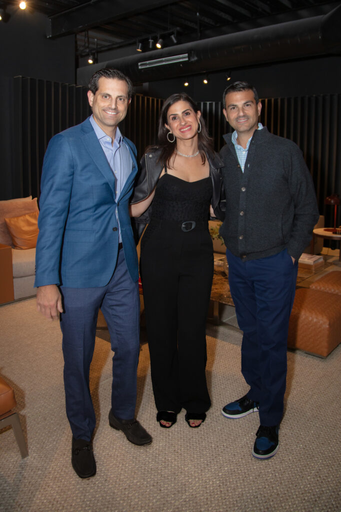Jonathan Zadok, Lisa Zadok, Segev Zadok at the Nina Magon book signing at BeDesign (Photo by Miroma Photography)