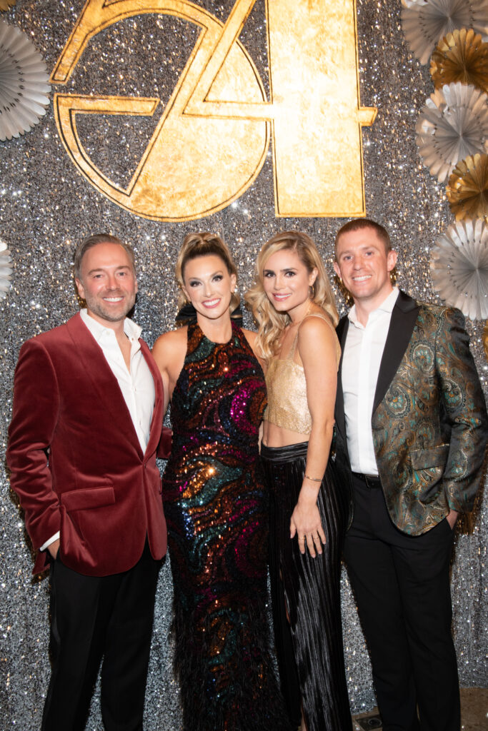 Jonathan & Ashley Sloan, Kelly & Trey Mattson at the Children's Museum Houston 'A Night at Studio 54' gala, held at Corinthian Houston. (Photo by Alexander's Fine Portrait Design)