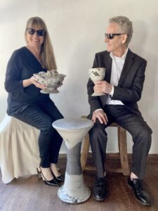 Judy Adams and John Foelber own Foelber Pottery Gallery and Studios in Houston’s Montrose neighborhood. Their upcoming pottery show “Opposites Attract” marks the first time their works will appear in a show together. The exhibit remains on view through Saturday November 25. (Courtesy Foelber Pottery Gallery and Studios)