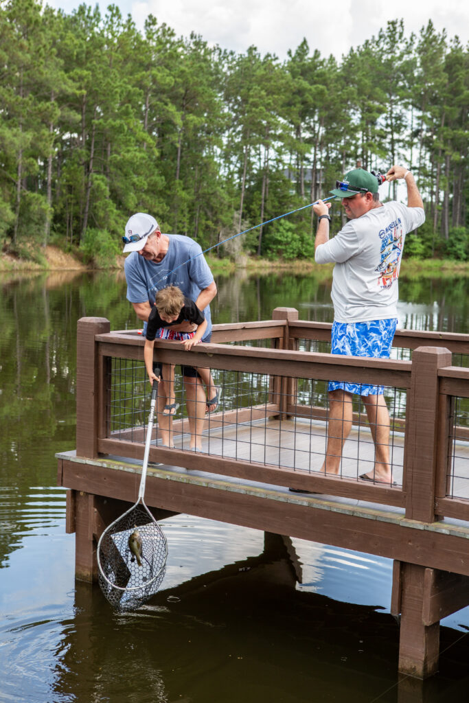 Fishing, hiking trails and bike trails are part of the outdoor diversions at Bluejack National. (Photo by Bluejack National)