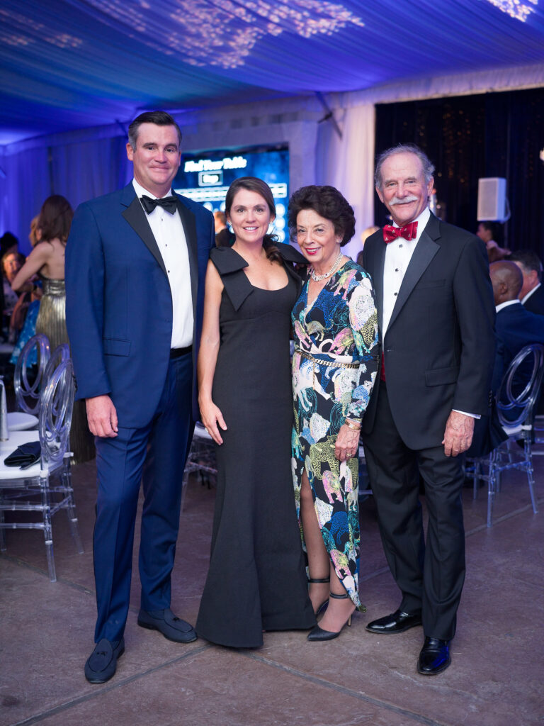 Matt & Lacey Goossen, Kathy and Marty Goossen at the Houston Zoo 'A Starry Night in the Galápagos' gala (Photo by Daniel Ortiz)