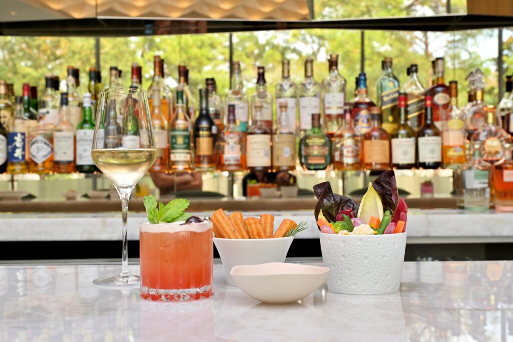 Served daily, the petit appetizer portions of Le Jardinier's bar bites include a curated selection of wines and beers by the glass, and specialty cocktails. (Photo by Alex Montoya)