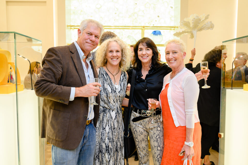 Lou Waters Jr. & Gerry Waters, Franny Koelsch Jeffries, Josie Jones at The Orange Show Gala kickoff at deBoulle (Photo by Si Vo Photography)