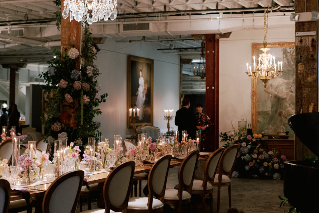 Another view to the dinning area of New Orleans Auction Galleries on the Versailles-inspired evening.