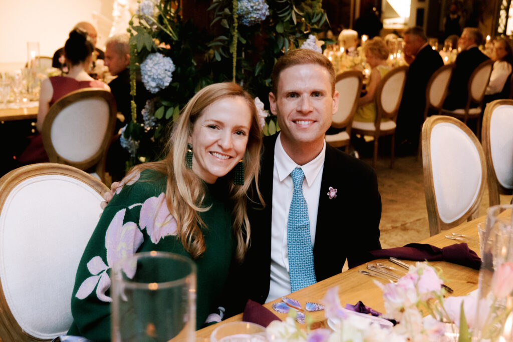 Kelly Krohn Buchanan, Taylor Eichenwald at the Versailles-inspired dinner at New Orleans Auction Galleries.