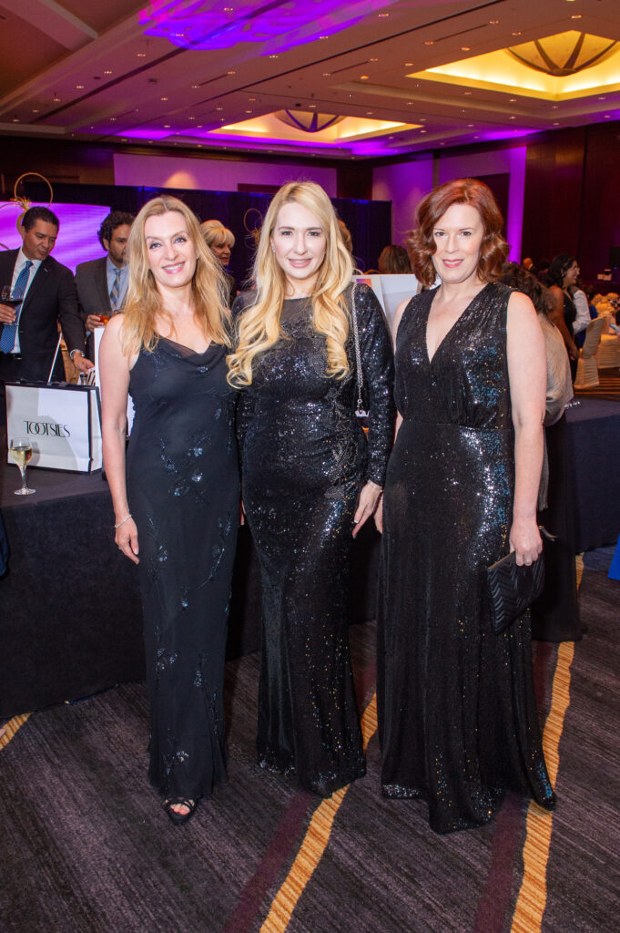 Marina Kaplan, Anna Kaplan, Carey Kirkpatrick at the Linda Lorelle Scholarship Fund 'Paying It Forward' gala. (Photo by Jacob Power)