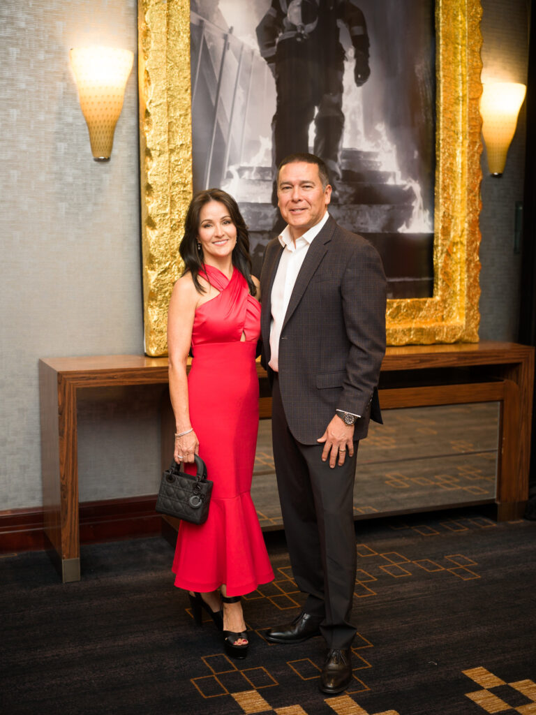 Monica & Russell Ybarra at the 'Red Hot Gala' benefitting the Houston Firefighters Foundation. (Photo by Michelle Watson)