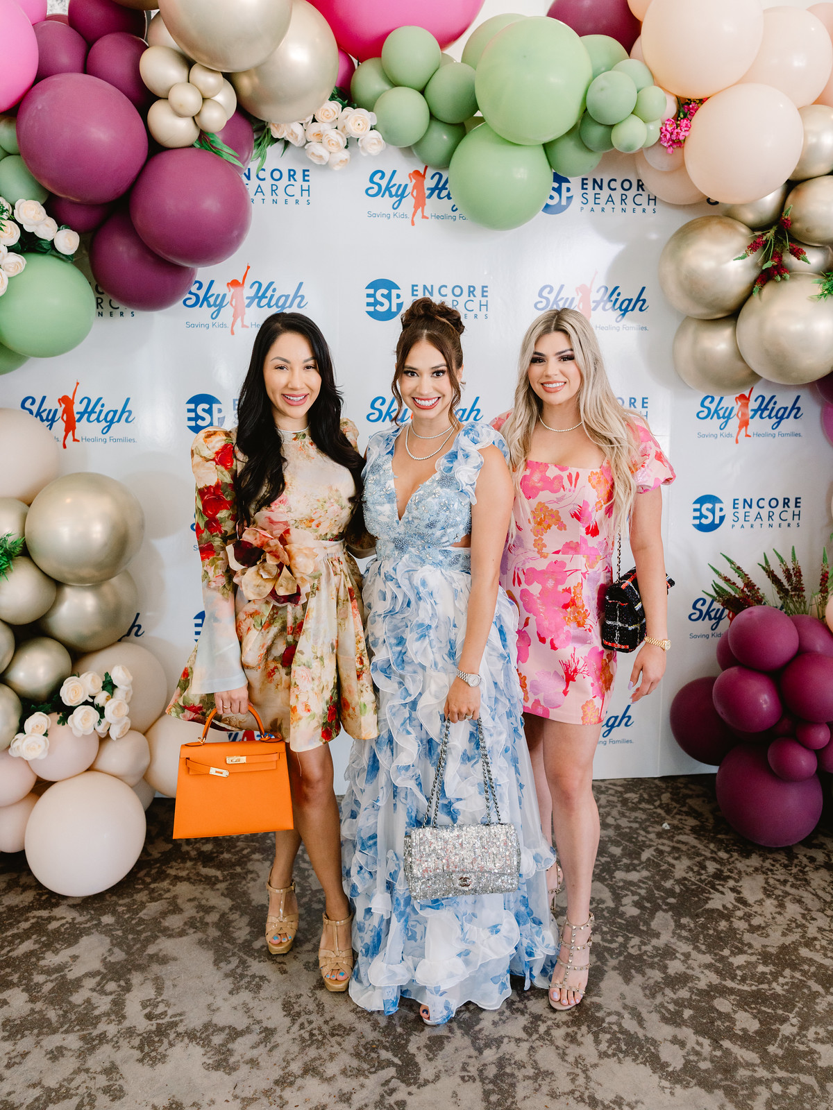 Nancy Almodovar, Bianca Calderon, Lissy de Lachica at the Ladies Who Brunch benefit for Sky High for Kids at The Revaire. (Photo by Crazy Pita)