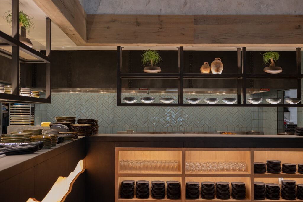 The open kitchen inside the new Persian-style restaurant on Post Oak Boulevard.  (Photo by Courtesy of Rumi's Kitchen)