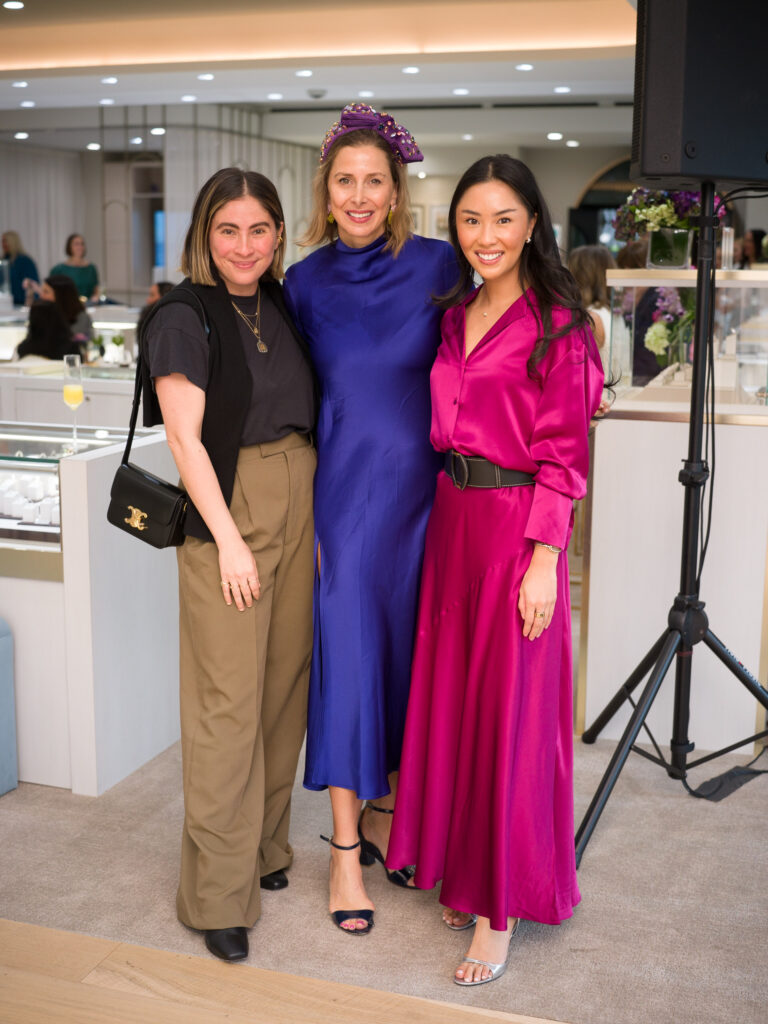 Paulina Padilla, Lele Sadoughi, Jasmine Nguyen at Zadok Jewelers 'Leading Women' champagne brunch and program. (Photo by Daniel Ortiz)