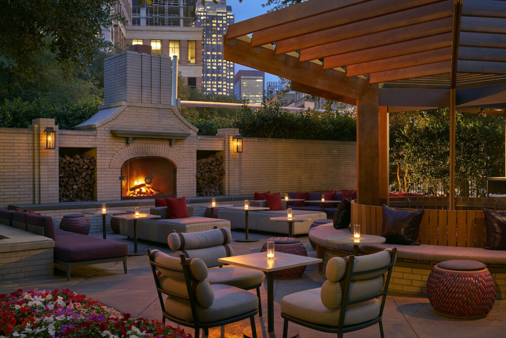The patio at Fearing’s at the Ritz-Carlton Dallas. (Photo by Ritz-Carlton, Dallas)