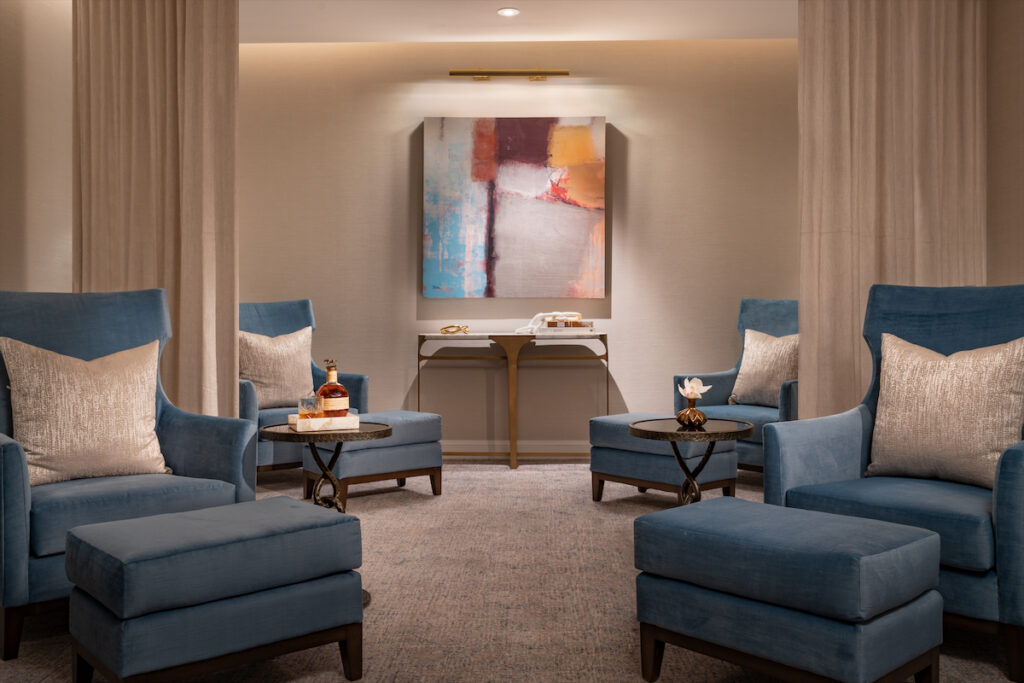 The Men's Relaxation Lounge in the spa. (Photo by Ritz-Carlton, Dallas)