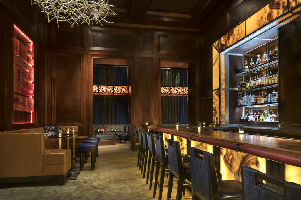 The iconic Rattlesnake Bar at the Ritz-Carlton in Uptown Dallas. (Photo by Ritz-Carlton, Dallas)
