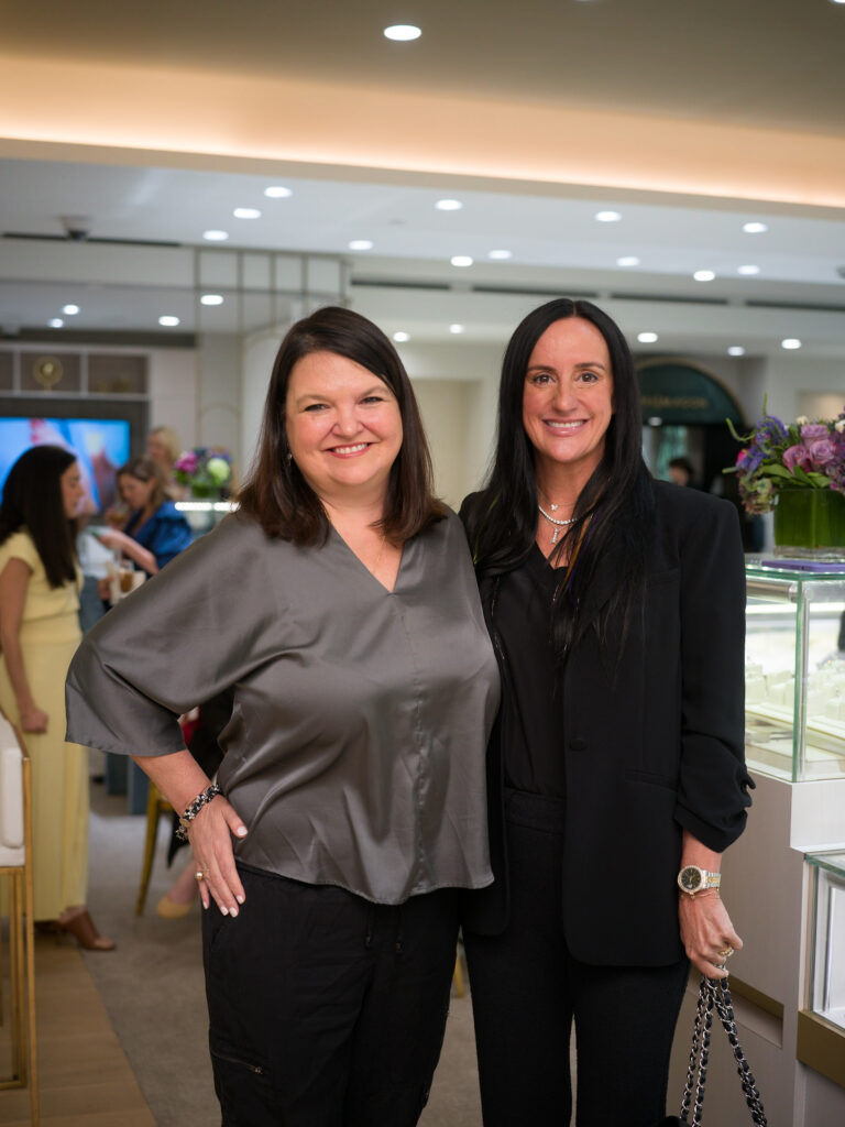 Sarah Wright, Jess Rodgers at Zadok Jewelers 'Leading Women' champagne brunch and program. (Photo by Daniel Ortiz)