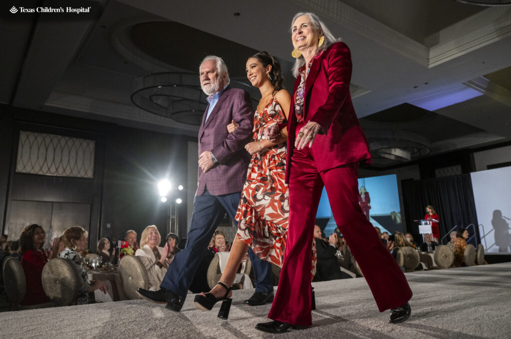 Honorees Ron & Sharleen Walkoviak with Patient Champion Eden at the 12th annual fundraiser for Texas Children's Cancer and Hematology Center.  (Photo by Texas Children's Hospital)