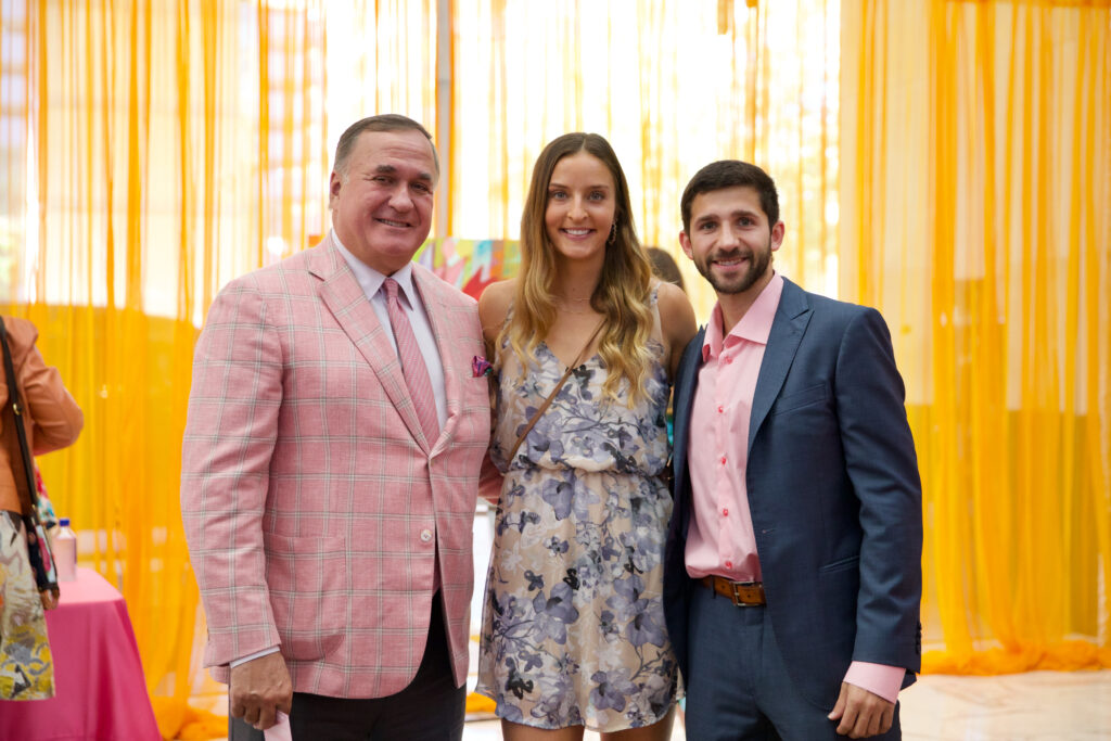 Steve Trauber, Haley Kostyshyn, JT Trauber at Memorial Hermann Foundation's annual Razzle Dazzle luncheon at the Post Oak Hotel (Photo by Ashley Patranella) 