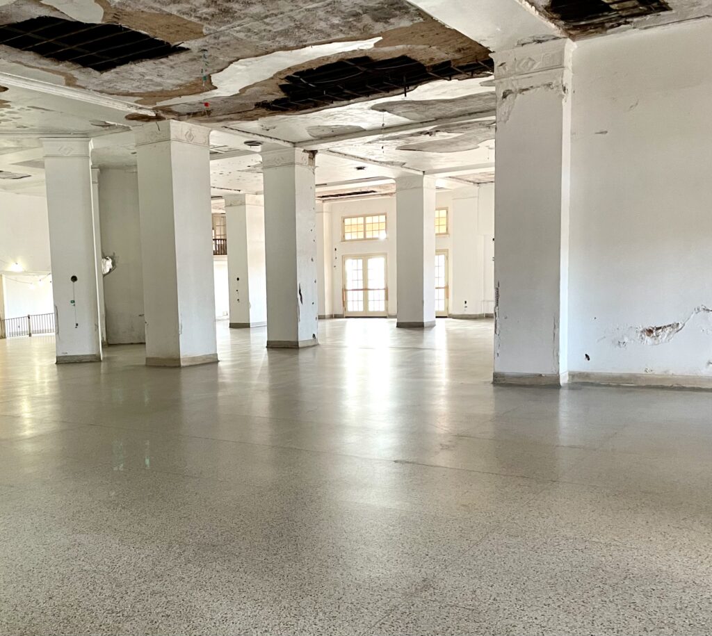 Large spans of terrazzo flooring remain remarkably fresh a century after they were installed. (Photo by Courtney Dabney)