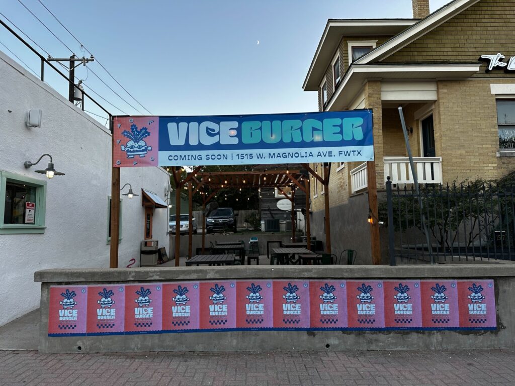 Vice Burger - Patio space at the new Vice Burger makes plant-based fun.