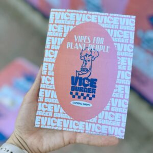 Vice Burger – Touts vices for plant people – opening by November 1 along Magnolia Ave.