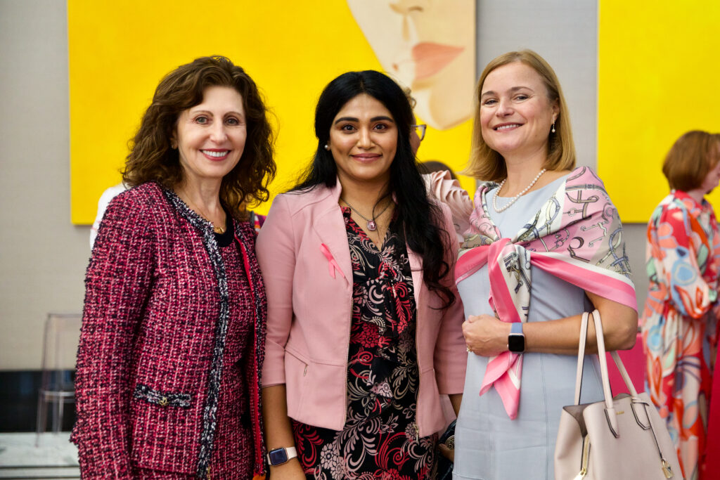 Zhanna Golodryga, Satya Pandrangi, Tatiana Chavanelle at Memorial Hermann Foundation's annual Razzle Dazzle luncheon at the Post Oak Hotel (Photo by Priscilla Dickson) 