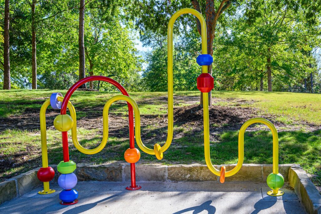 The Woodlands' new arty bike racks certainly grab your attention. "Joyous Journey" is the work of Jana Zaatreh, and is dedicated to the memory of Jayla Davis' Nana. (Photo by Joan Tilton)