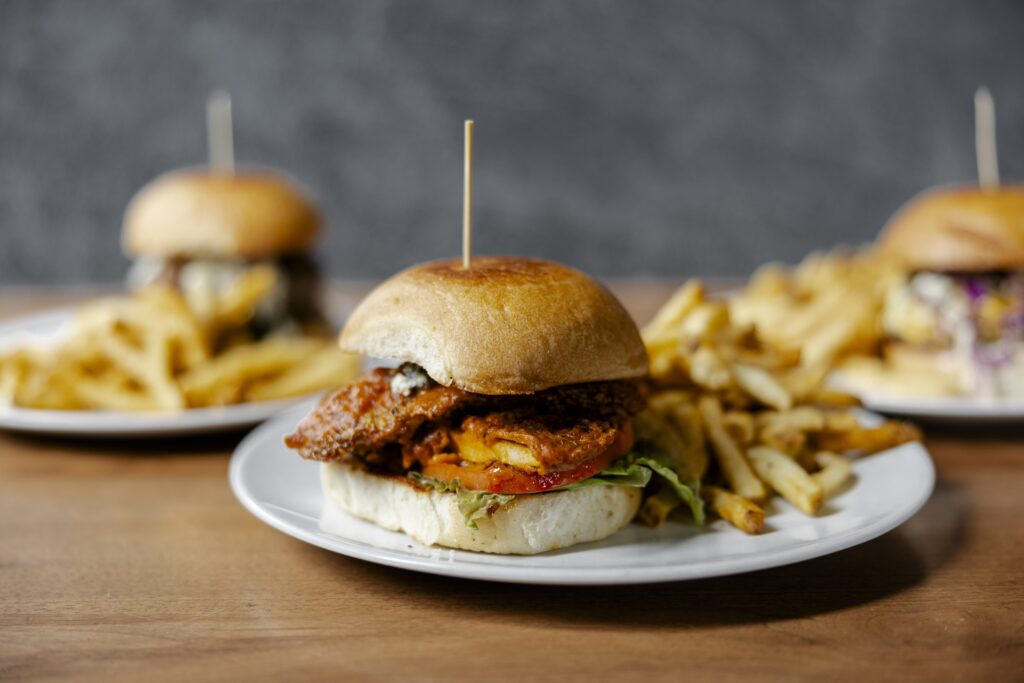 Jonathan's fried chicken sandwich topped with his special "Jonny" sauce might make an appearance on the new menu in the East End location this coming spring. (Photo by Lauren Holub )