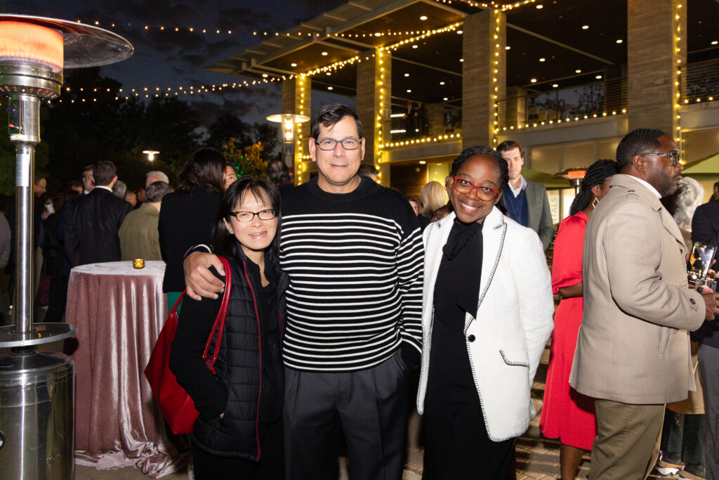 Lisa Young, Matt Assiff, Olivia Djibo at the Buffalo Bayou Partnership gala  (Photo by Lawrence Elizabeth Knox)