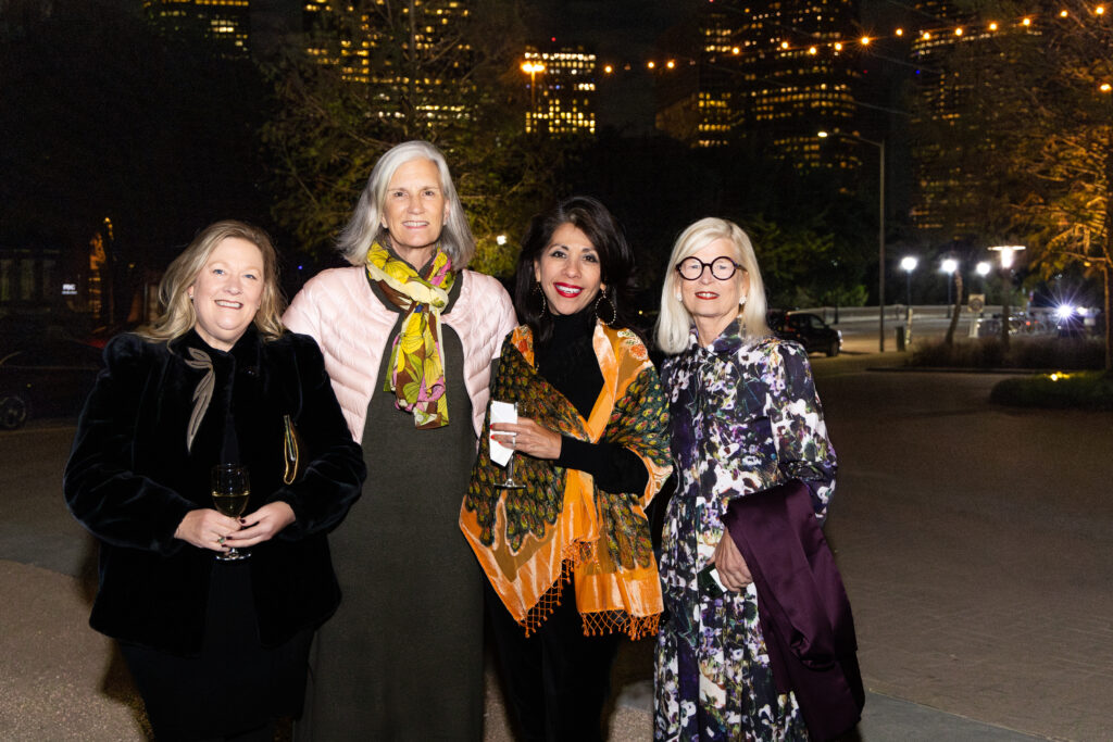 Heather Hinzie, Anne Whitlock, Gloria Zenteno, Diana Gross at the Buffalo Bayou Partnership gala (Photo by Lawrence Elizabeth Knox)