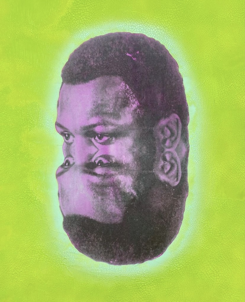 Johnny Floyd's "Resurrection of Narcissus II," 2023. This painting was inspired by boxing legend Joe Frazier. (Courtesy Johnny Floyd)