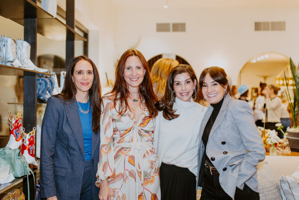 Amy Zadok, Kate Stukenberg, Leslie Strauss, Amy Johnston at the opening of Miron Crosby Houston. (Photo by Emma Umana)