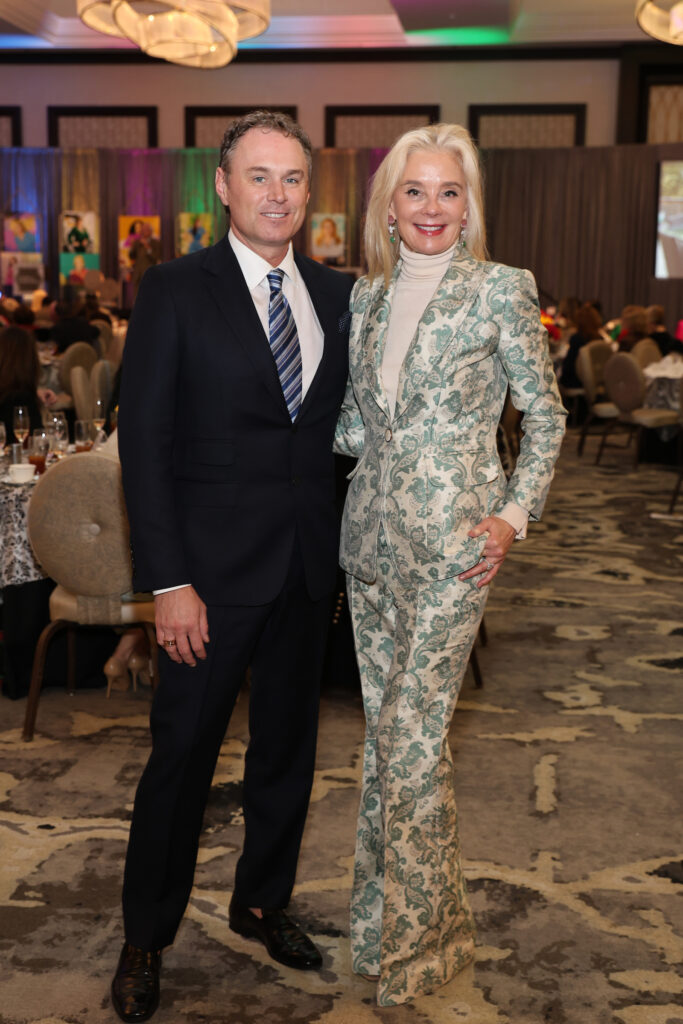 Gittings' Andrew Cordes, Tena Lundquist Faust at the Women of Substance luncheon.  (Photo by Priscilla Dickson)