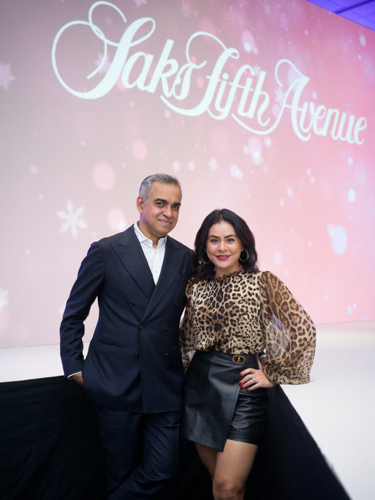 Featured designer Bibhu Mohapatra, Elia Gabbanelli  at the Houston Ballet Nutcracker Market Saks Fifth Avenue Fashion Show and  Luncheon. (Photo by Daniel Ortiz)
