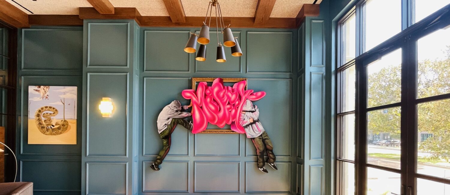 Bowie – Pop artist HIJACK featured in the Billet Room. (Photo by Courtney Dabney)