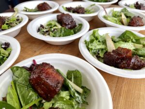 CFF – Heim Barbecue presented the perfect salad, with its famous burnt bacon ends perched on top. (Photo by Courtney Dabney)